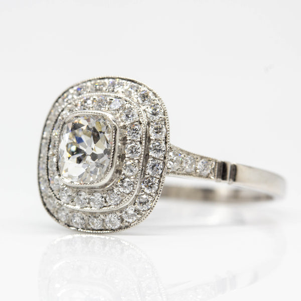 Platinum Old Cut Diamond Engagement Ring