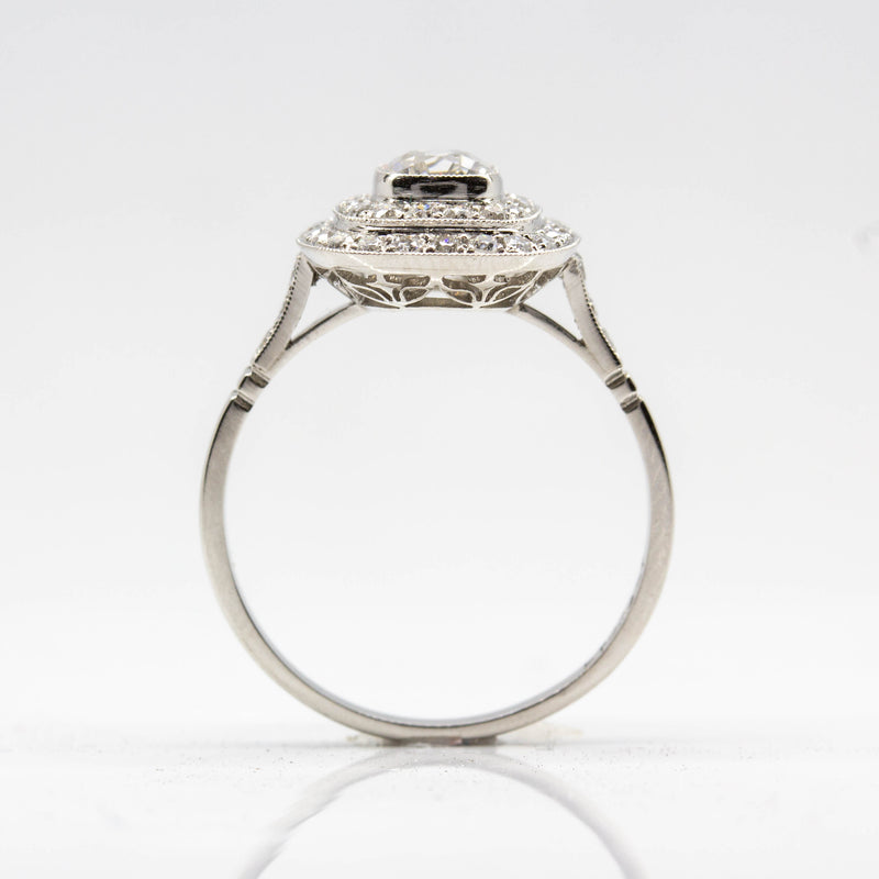 Platinum Old Cut Diamond Engagement Ring