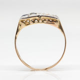 Art Deco 18K Gold Sapphire and Diamond Ring