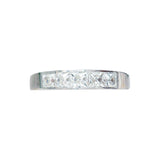 Platinum French cut Diamond Engagement Ring