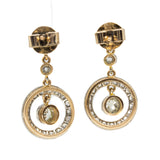 Edwardian 18K Gold and Platinum Old Diamond Earrings