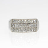 Handmade Platinum Natural French cut Diamond Ring