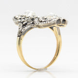 Georgian 18k Gold and Silver Diamond Ring